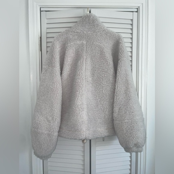 Lululemon cinchable fleece zip up in white - Picture 3 of 5